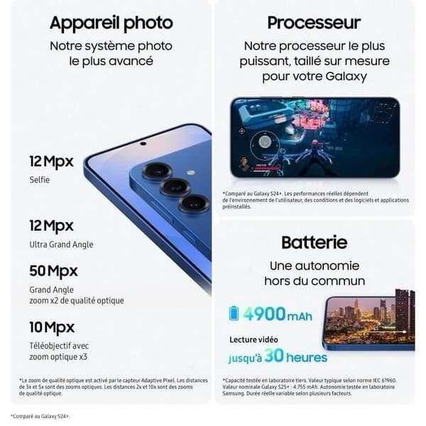 SAMSUNG Galaxy S25 Plus AI Smartphone 256 Go Grå