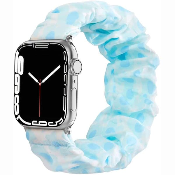 Scrunchie Elastic Urrem til Apple Watch 7 (41mm) - Blueforal