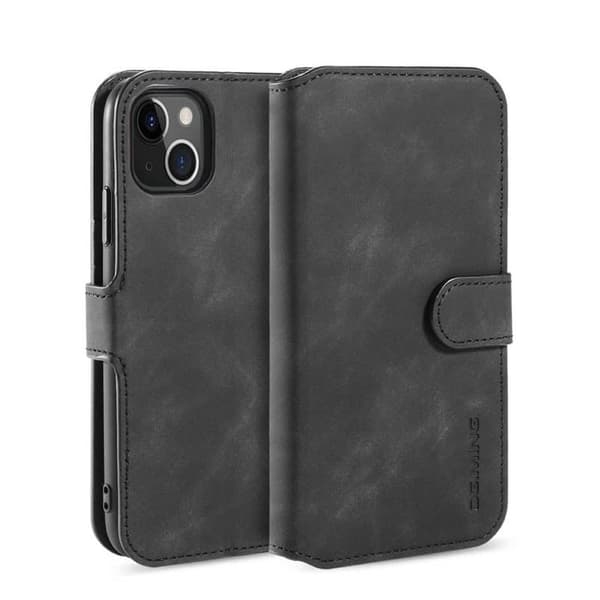 DG-Ming Wallet cover 3-kort til Apple iPhone 14 - Sort