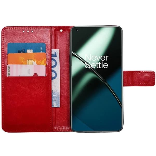 Lommebokdeksel 3-kort til OnePlus 11 - RÃ¸d