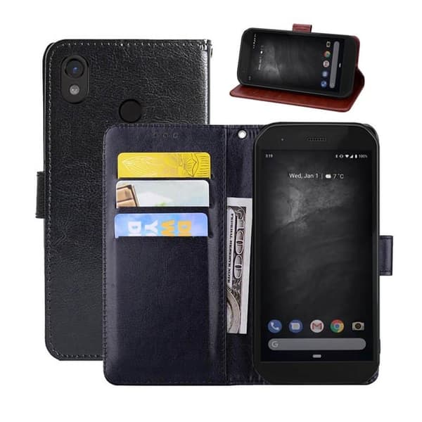 Wallet cover 3-kort til CAT S52 - Sort