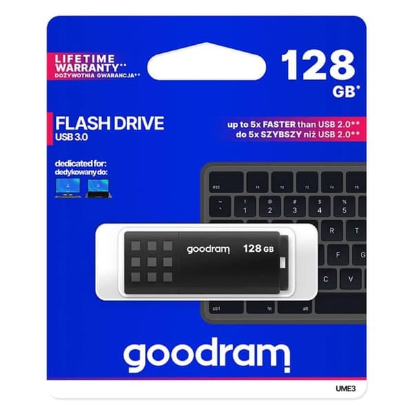 GOODRAM 128GB UME3 PenDrive USB 3.0 - Sort