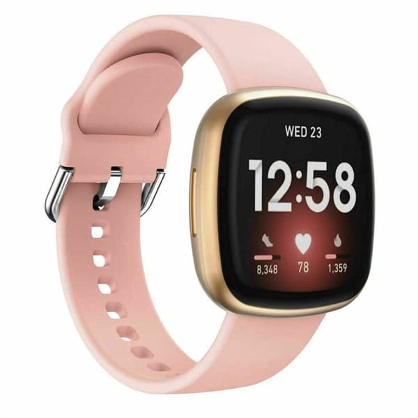 Sport Kellon ranneke Fitbit Sense - Vaalea pinkki