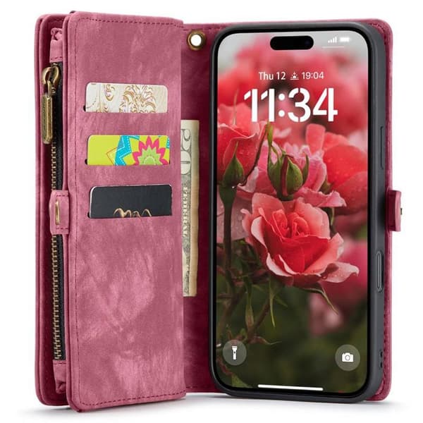 CaseMe mobildeksel 008 8-kort til Apple iPhone 16 Plus - Rød