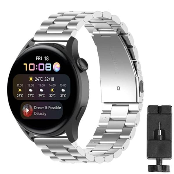 Urrem rustfrit stål til Huawei Watch 3 - Sølv