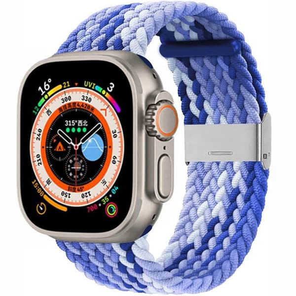 Flettet Urrem til Apple Watch Ultra (49mm) - Gradient blue
