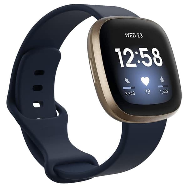 Sport urrem til Fitbit Versa 3 - MÃ¸rkeblÃ¥