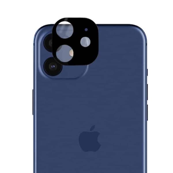 Kamera linse glas til Apple iPhone 12 Mini - Sort