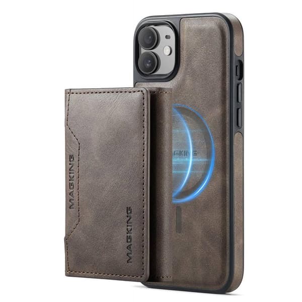 DG-Ming Magking K2 2i1 deksel til Apple iPhone 12 - Coffee