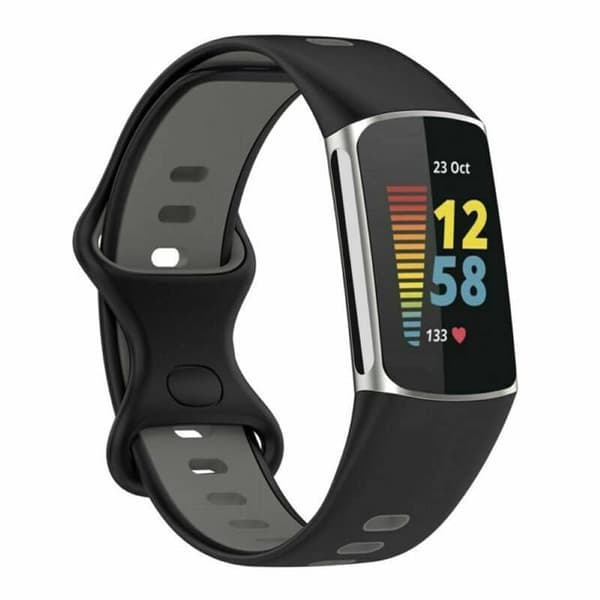 Twin Sport Kellon ranneke Fitbit Charge 5 - Musta/harmaa