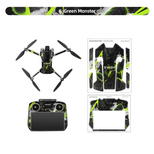 Sunnylife Sticker kit til DJI Mini 4 Pro og til DJI RC 2 -