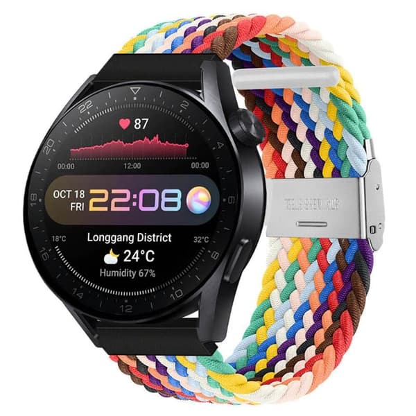 Flettet Elastisk urrem til Huawei Watch 3 Pro (48mm) - Army