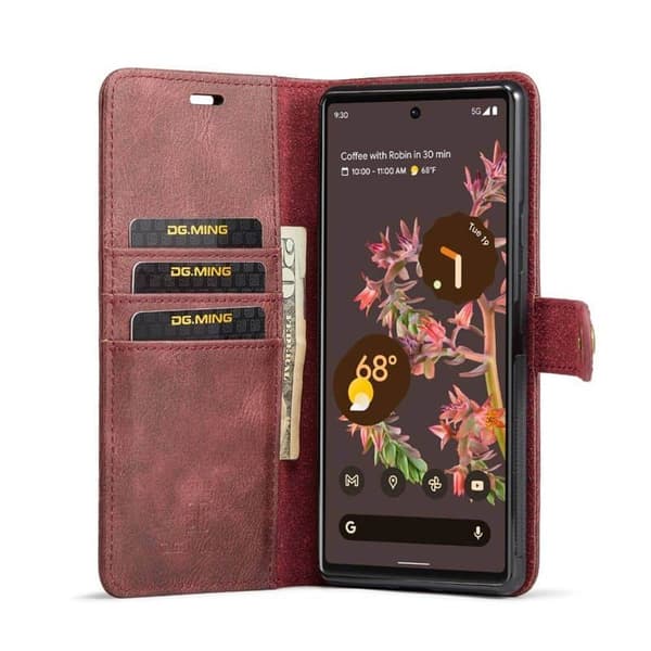 Wallet DG-Ming 2i1 til Google Pixel 6 - Rød