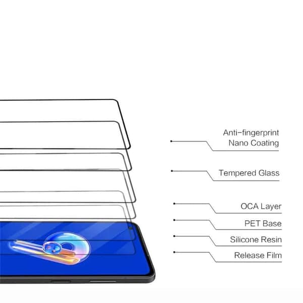 5D lasinen näytönsuoja Asus Zenfone 9