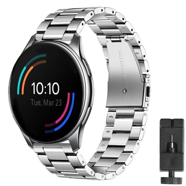 Urrem rustfrit stÃ¥l til OnePlus Watch - SÃ¸lv