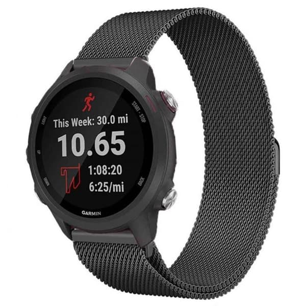 Milanese kellon ranneke Garmin Forerunner 245 - Musta