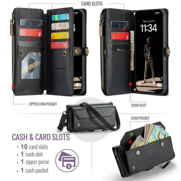 CaseMe mobilcover C36 til Apple iPhone 18 Pro - Sort