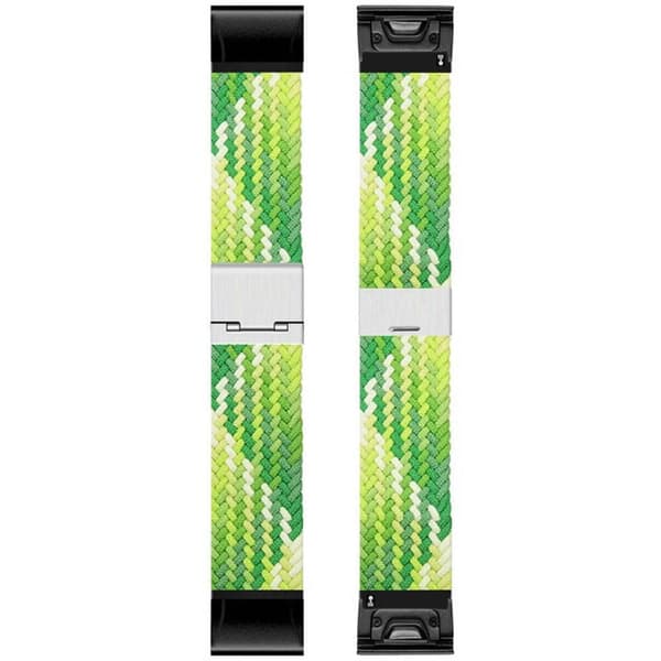 Punottu Kellon ranneke Garmin Instinct 3 (45mm) - Gradient green