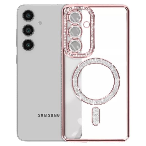 Diamond bling MagSafe deksel til Samsung Galaxy A57 5G - Pink