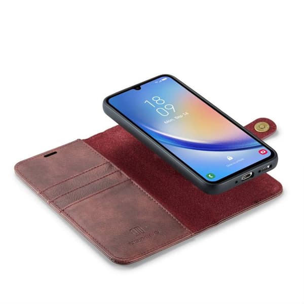 Wallet DG-Ming 2i1 til Samsung Galaxy A35 - RÃ¸d