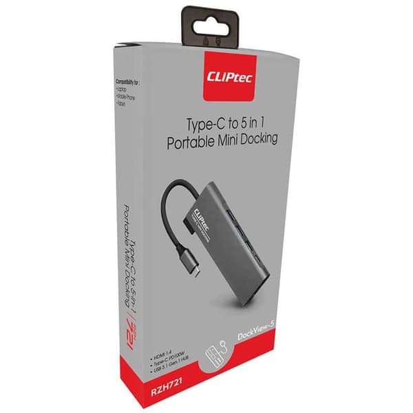 CLiPtec Adapter Hub Type-C 5in1 RZH-721