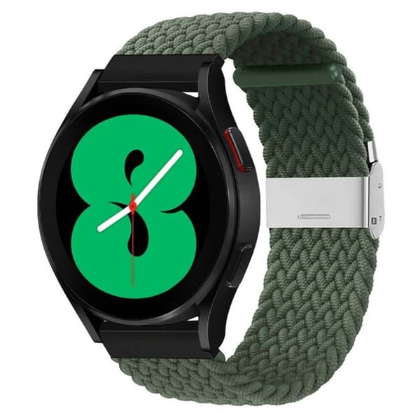 Flettet Elastisk urrem til Samsung Galaxy Watch 4 (44mm) - Army