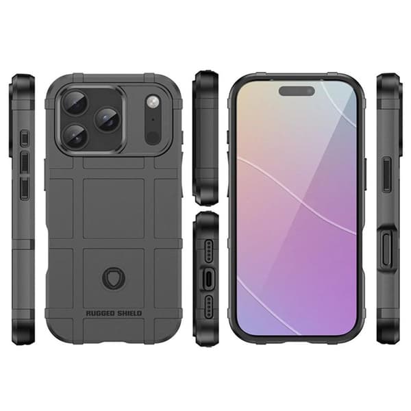 Rugged Shield skal till Apple iPhone 17 Pro Max - Svart