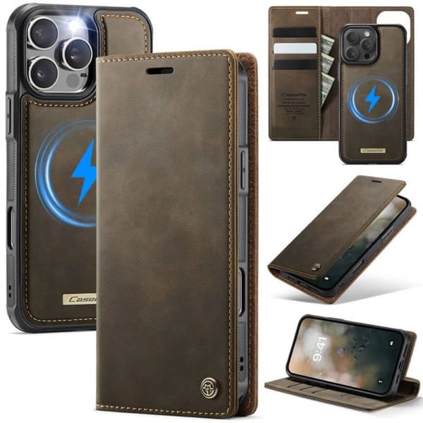 CaseMe mobildeksel C49 2i1 til Apple iPhone 16 Pro Max – Coffee