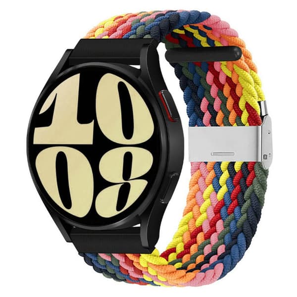 Flettet Elastisk urrem til Samsung Galaxy Watch 6 (44mm) - rainb