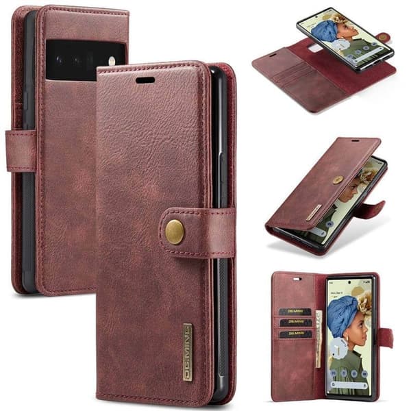 Wallet DG-Ming 2i1 til Google Pixel 6 Pro - Rød