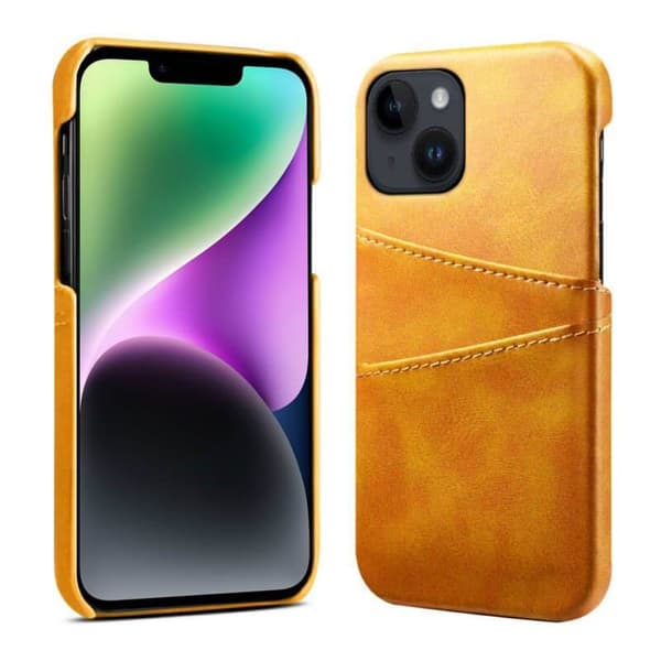 Retro cover med slots til Apple iPhone 14 Plus - Gul