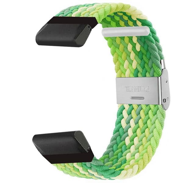 Punottu Kellon ranneke Garmin Fenix E - Gradient green