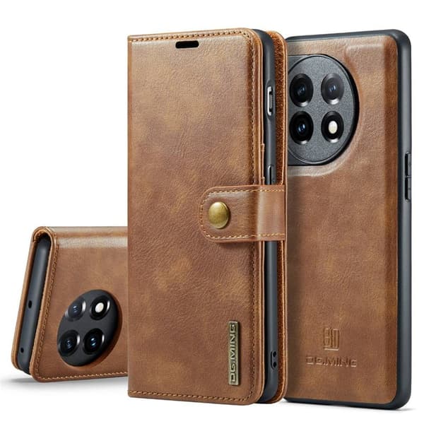 Wallet DG-Ming 2i1 til OnePlus 11 - Brun