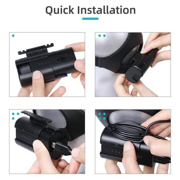 Batteriholder med kabelholder til DJI Goggles 2