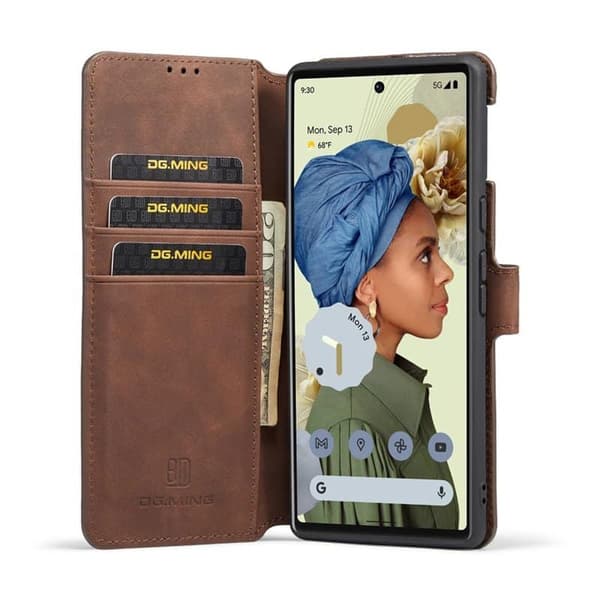 DG-Ming mobilfodral 3-kort till Google Pixel 6 Pro - Coffe