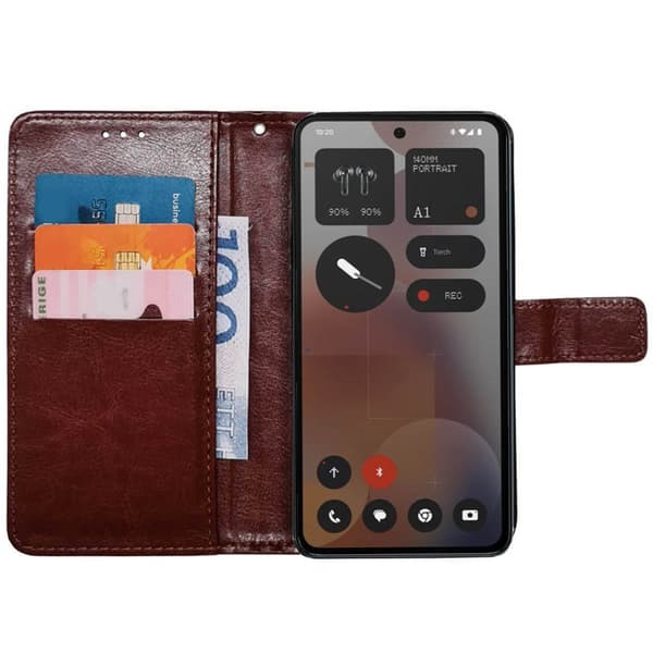 Wallet cover 3-kort til Nothing Phone 3a Pro - Brun
