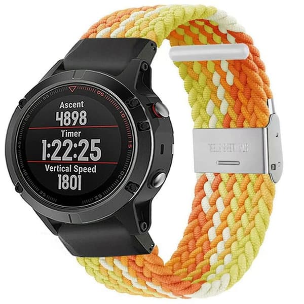 Flettet Urrem til Garmin Fenix 5 - Gradient orange