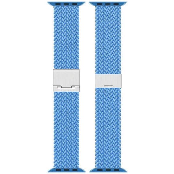 Flettet elastisk urrem til Apple Watch S12 (42mm) - Skyblue