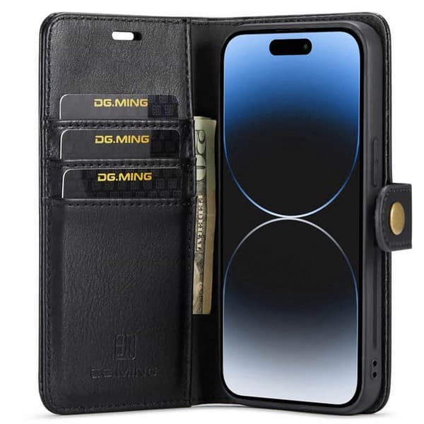 Wallet DG-Ming 2i1 til Apple iPhone 15 Plus - Sort