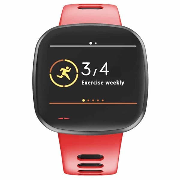 Twin Sport urrem til Fitbit Sense - RÃ¸d/sort