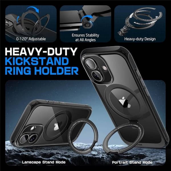 SUPCASE UB Mag Stand cover til Apple iPhone 16 - Sort