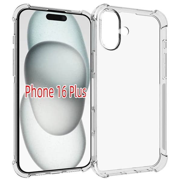 StÃ¸tsikkert silikon deksel til Apple iPhone 16 Plus