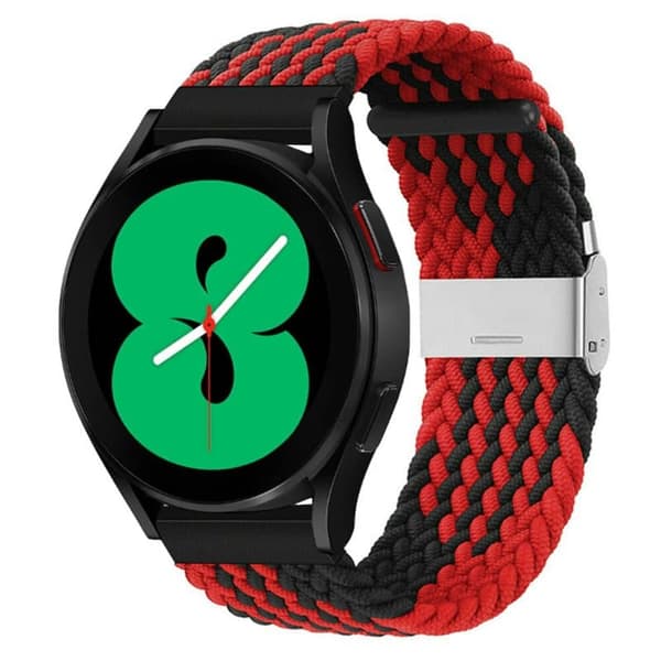 Flettet Elastisk urrem til Samsung Galaxy Watch 4 (44mm) - RÃ¸d/