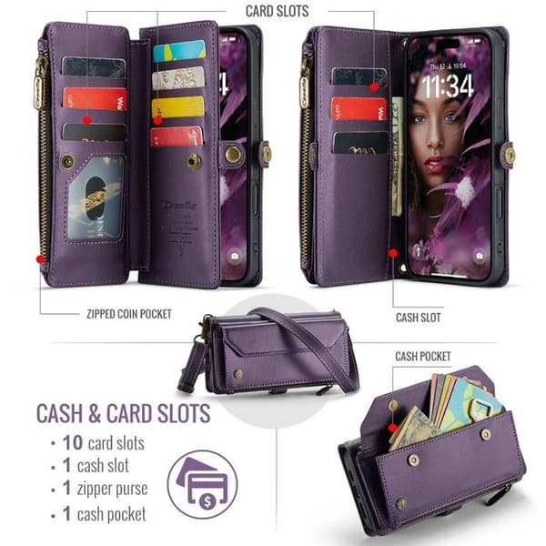 CaseMe mobildeksel C36 til Apple iPhone 18 Pro Max - Lilla
