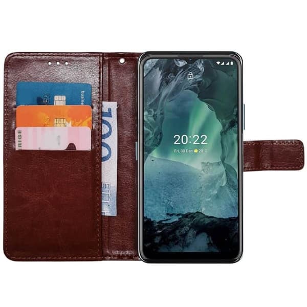 PlÃ¥nboksfodral 3-kort till Nokia G11 - Brun