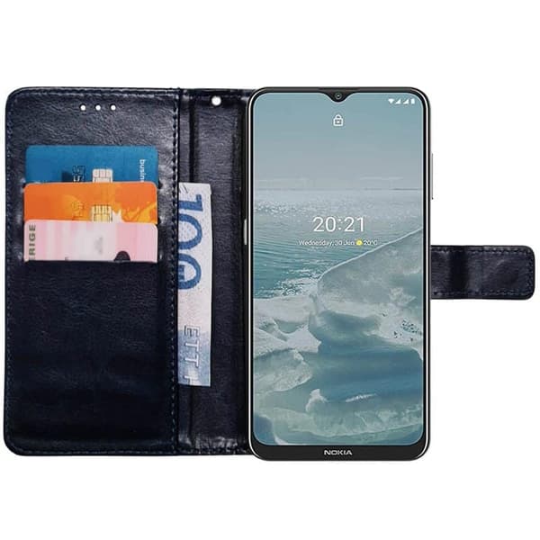 PlÃ¥nboksfodral 3-kort till Nokia G20 - MÃ¶rkblÃ¥