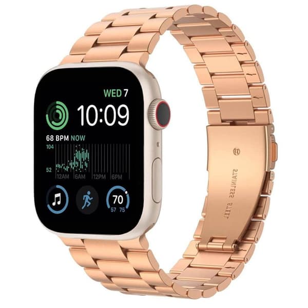 Urrem Rustfrit stÃ¥l til Apple Watch SE 2022 (44mm) - Rose