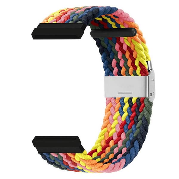 Flettet elastisk urrem til Fitbit Sense - Rainbow