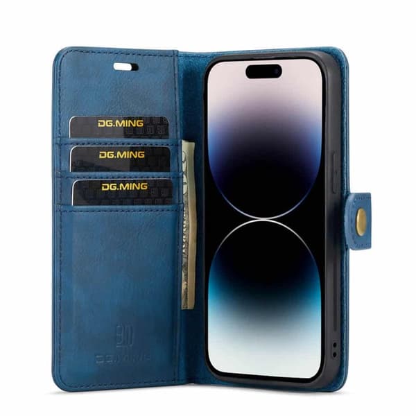 Wallet DG-Ming 2i1 til Apple iPhone 15 Pro Max - BlÃ¥