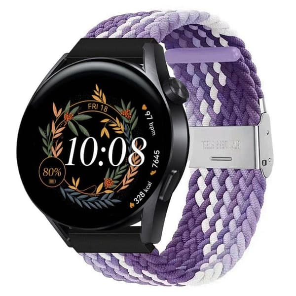 Flettet Elastisk urrem til Huawei Watch GT3 (42mm) - gradientpur